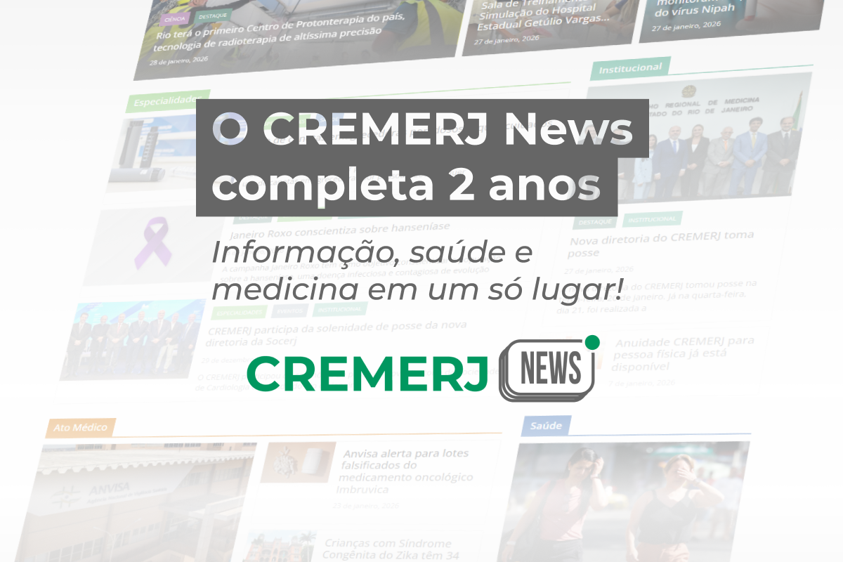 Portal CREMERJ News completa 2 anos Portal CREMERJ News completa 2 anos