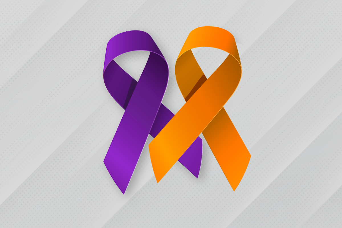 Roxo e laranja são as cores das campanhas de saúde de fevereiro