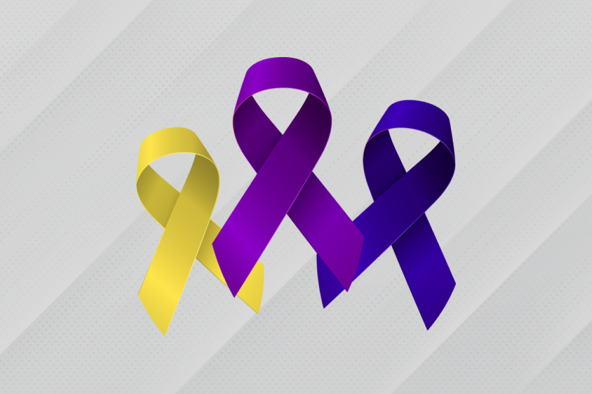 Cores amarelo, lilás e azul-marinho marcam campanhas de saúde do mês de março