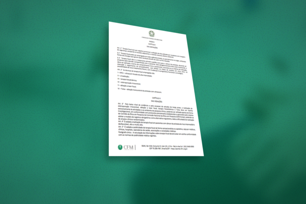 CFM aprova novo tratamento para o câncer de próstata CFM aprova novo tratamento para o câncer de próstata