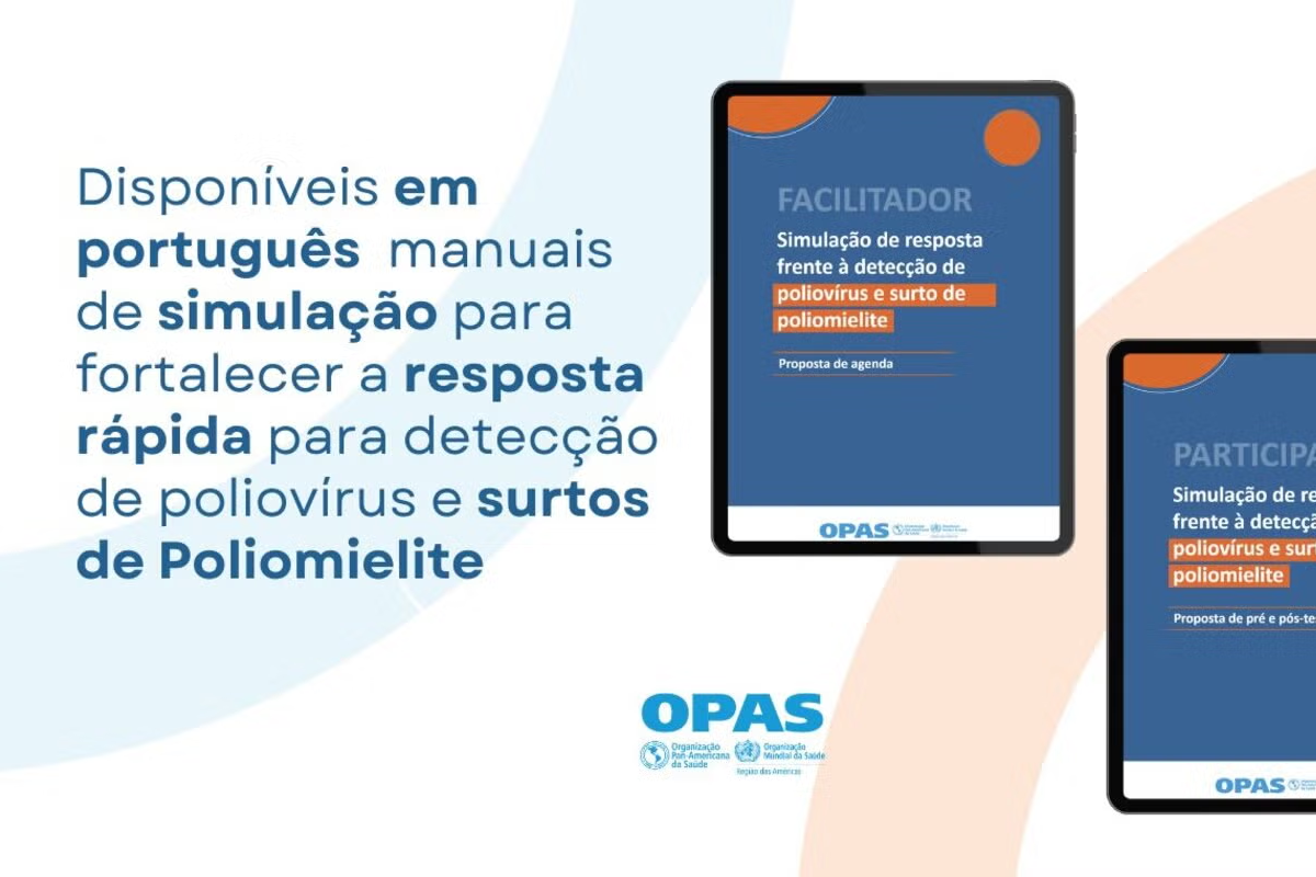 OPAS disponibiliza, em português, manuais de simulação para fortalecer a resposta rápida para detecção de poliovírus e surtos de Poliomielite